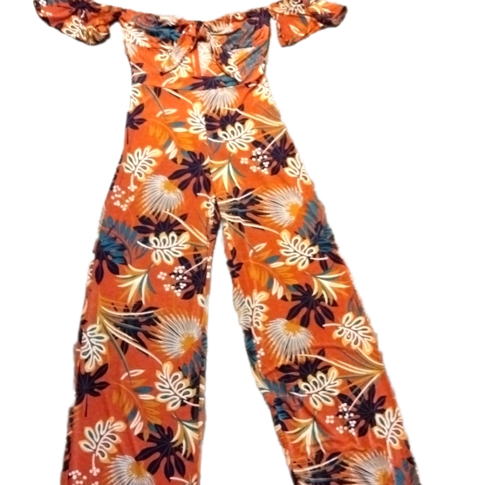 Tropical Orange Jumpsuit